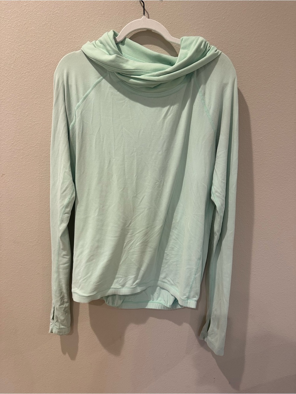 lululemon athletica Mint Green Hooded Long Sleeve Top